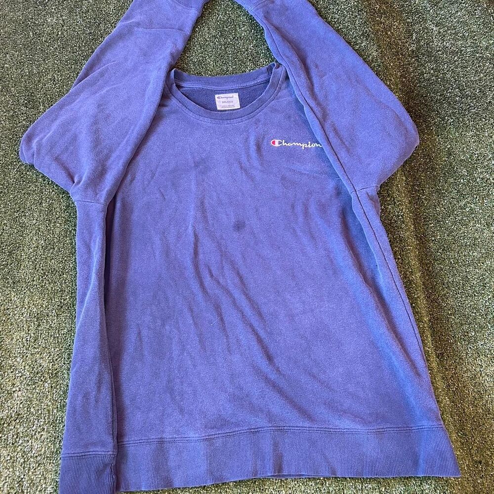 Champion Men's Blue and Navy Sweatshirt